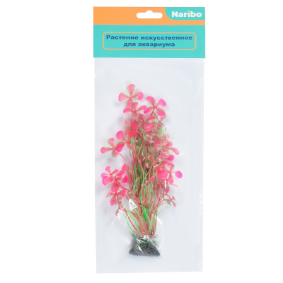 NARIBO Растение пластиковое  Марсилия красная 17см